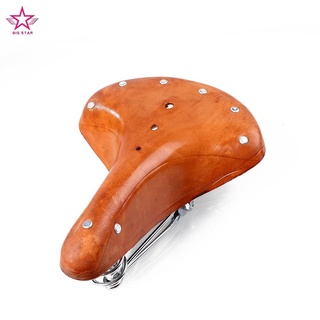 Yên xe đạp da bò vintage, phù hợp các dòng xe cổ, màu sắc nâu đậm hoặc nâu nhạt