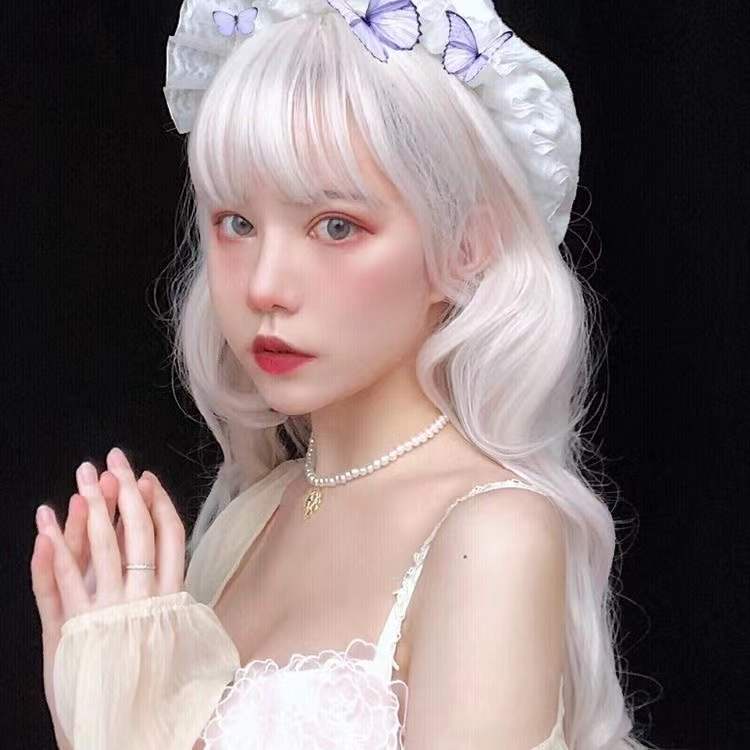 Tóc Giả Nữ Dài Xoăn Gợn Sóng Chịu Nhiệt Có Mũ