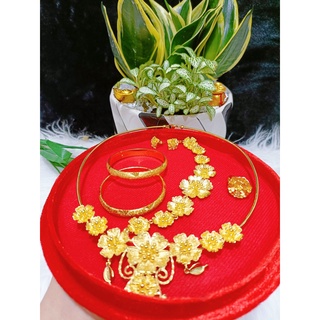 Bộ trang sức cưới mạ 24k siê xinh E409