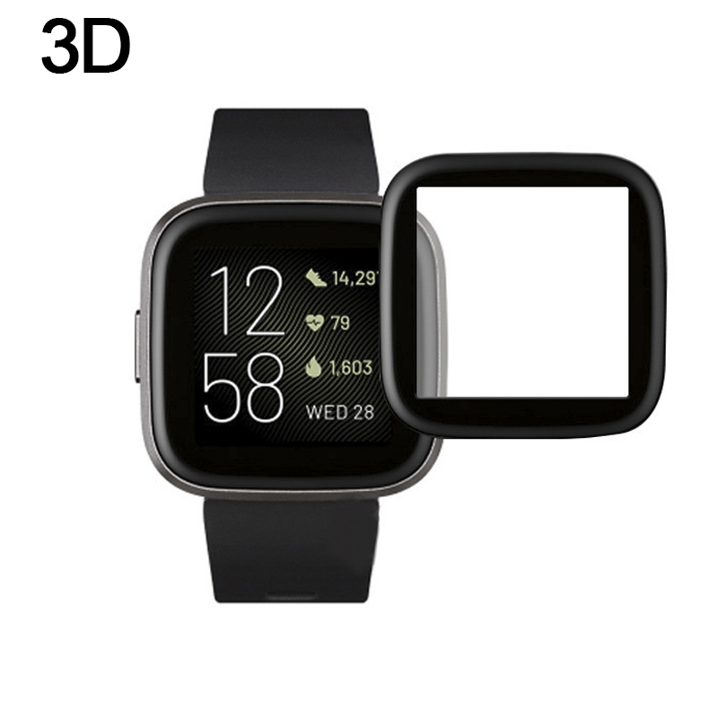 Kính Cường Lực Cong 2.5d/3d Bảo Vệ Màn Hình Đồng Hồ Thông Minh Fitbit Versa 2