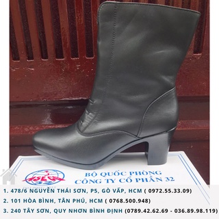 Boot Nữ Da Bò Cao Cấp Giày Ghệt Nữ Mã 606C