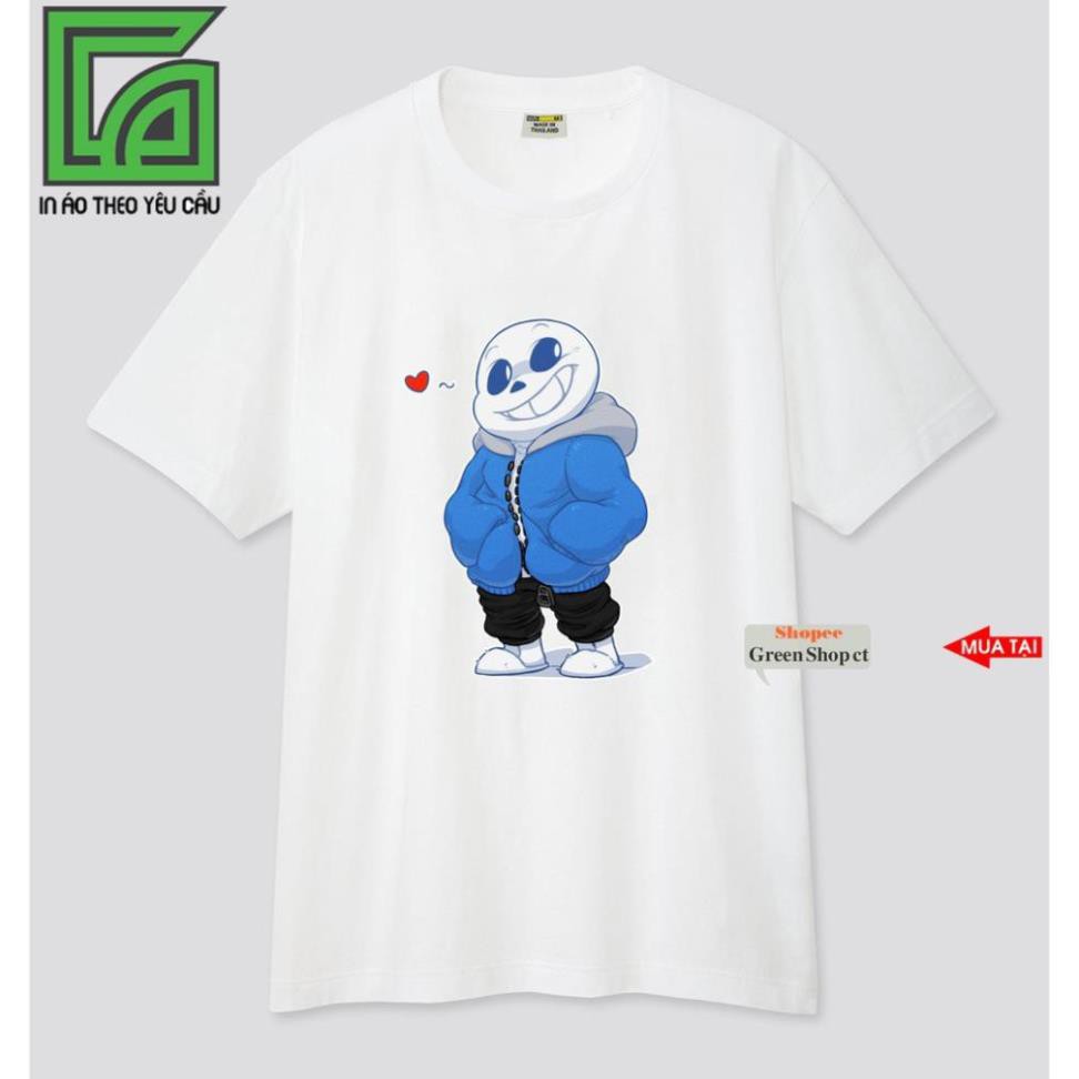 HOT- (NEW) Áo Thun In Hình Game Undertale Sans Vải Cotton Thái S143