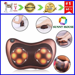 Gối massage hồng ngoại 8 bi, gối massage đa năng hiệu quả, an toàn