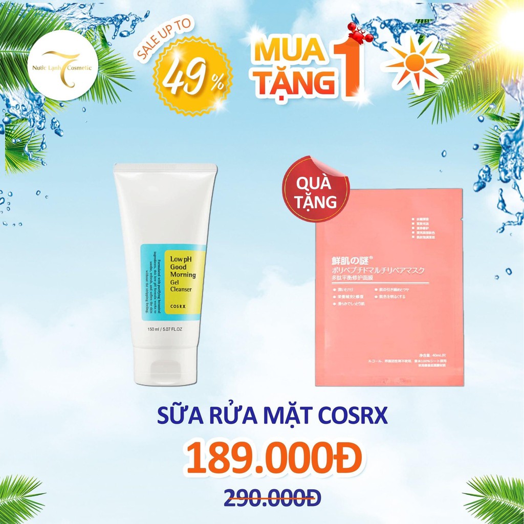 Sữa Rữa Mặt Cosrx Low pH Good Morning Gel Cleanser Sạch Sâu Dịu Nhẹ Cho Da Mụn