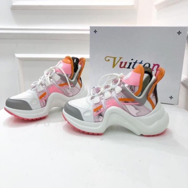 Giày Thể Thao Nữ Nâng Đế 5p Da Mềm Êm Phối Viền Fullbox Bill Túi Cao Cấp