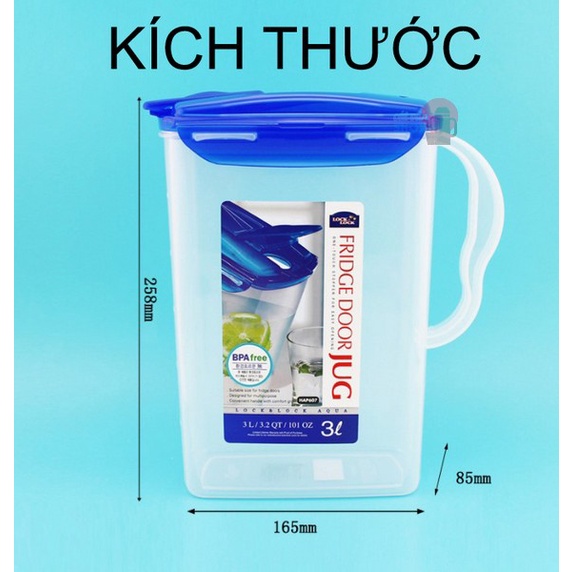 [Có Video] Bình nước Lock&amp;Lock dạng rót Jug 1.5L/2L/3L HPL733 HPL735 HAP607