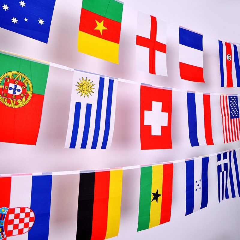 Cờ Dây Các Nước Trên Thế Giới ( 1 dây 100 lá cờ)