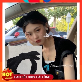 🌸Bờm tóc nhung, Cài Tóc Nơ Nhung Hottrend