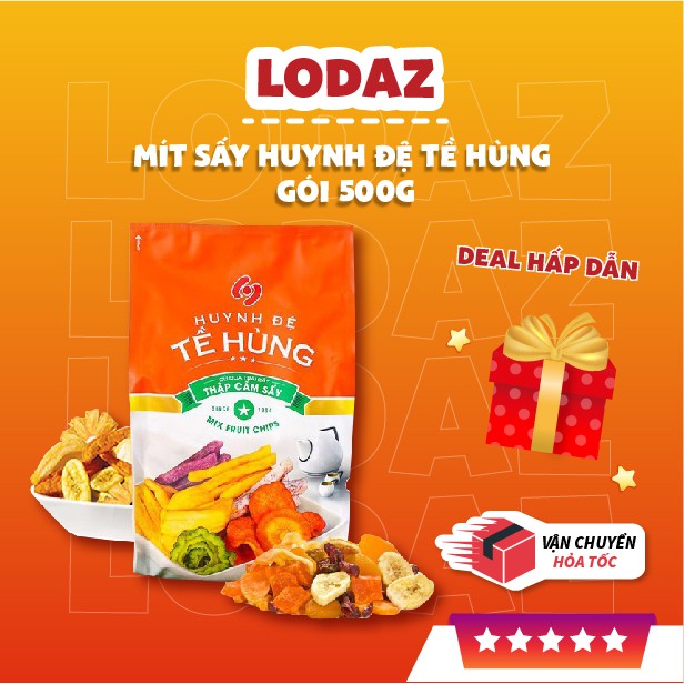 Trái cây sấy khô huynh đệ Tề Hùng ăn vặt Hà Nội gói 500gr