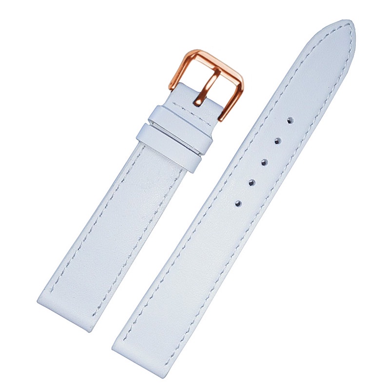 Dây da đồng hồ nam nữ DA BÒ THẬT 2 LỚP MỎNG, SIÊU DẺO BO-03 KHÓA CÀI size 12 - 14-16-18 - 20mm