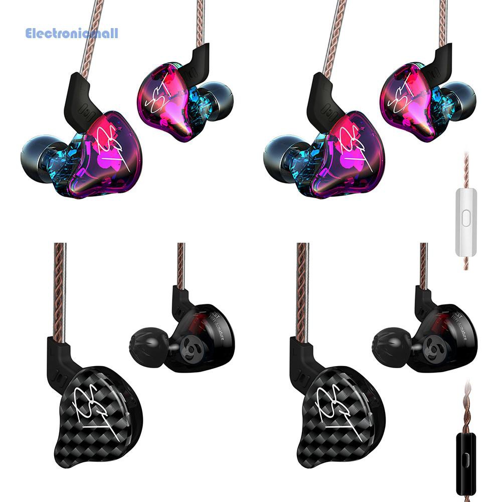 ElectronicMall01 KZ ZST 1BA+1DD Hybrid Driver HIFI In Ear Earphone DJ Monito Running Headset Earbuds