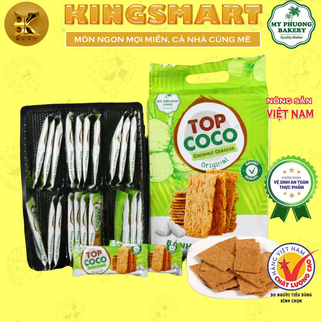 Bánh Dừa Nướng Vị Nguyên Bản 250g MỸ PHƯƠNG Thơm Ngon Giòn Rụm