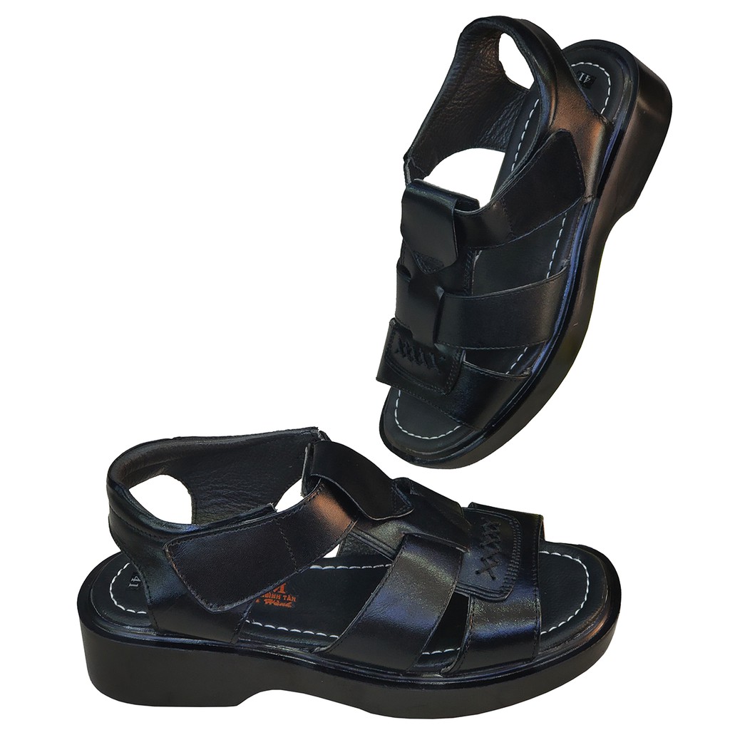 Giày Sandal nam TiTi ĐÔ da bò thật cao cấp DNA2137a