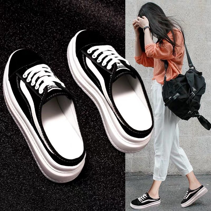 Giày sục thể thao đế bánh mì 6cm