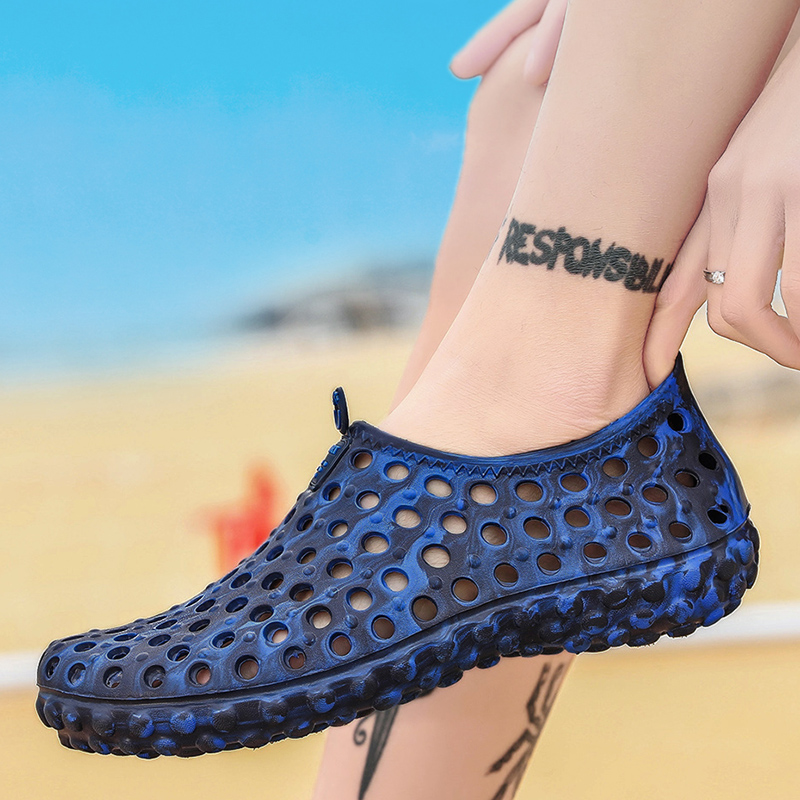 Giày Crocs Thoáng Khí Họa Tiết Rằn Ri Thời Trang Mùa Hè Cho Nam Size 39-45