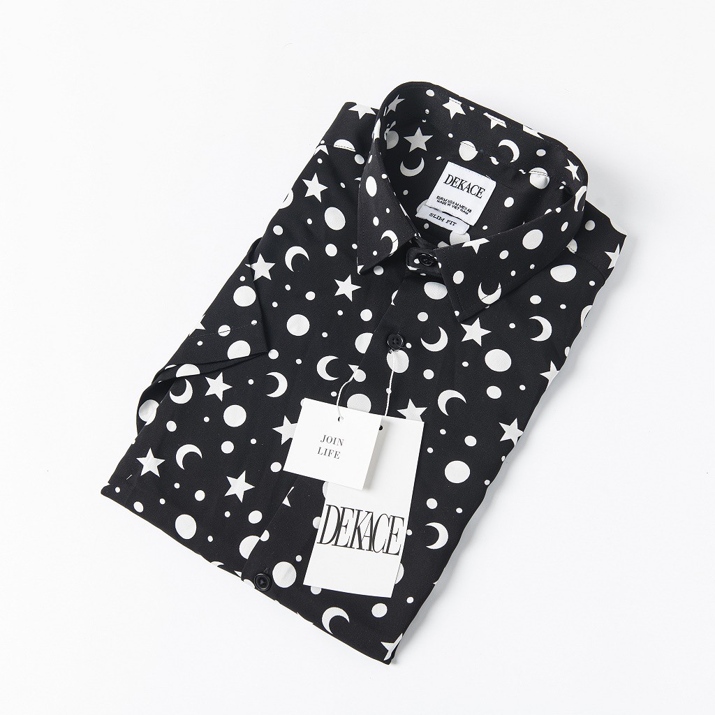 Áo Sơ Mi Nam Dekace Chất Lụa Họa Tiết T6521