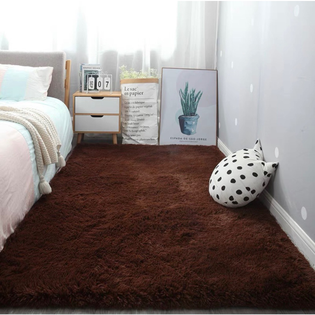Thảm lông trài sàn,trang trí phòng khách[1m6x2m