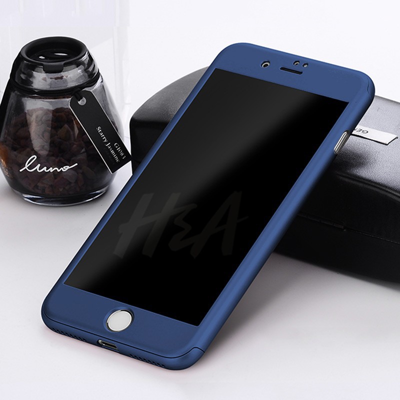 Fashion 360 Full Cover Phone Case For iPhone X XS 7 6 6s 8 Plus PC Protective Cover For iPhone 12Mini XR 11 12 Pro XS Max Case With Glass