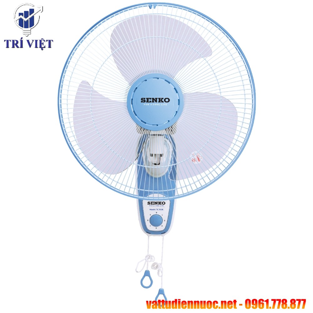 Quạt treo tường Senko TC1626 - Quạt treo 2 dây kiểu dáng đẹp, mát - Bảo hành 24 tháng Chính Hãng