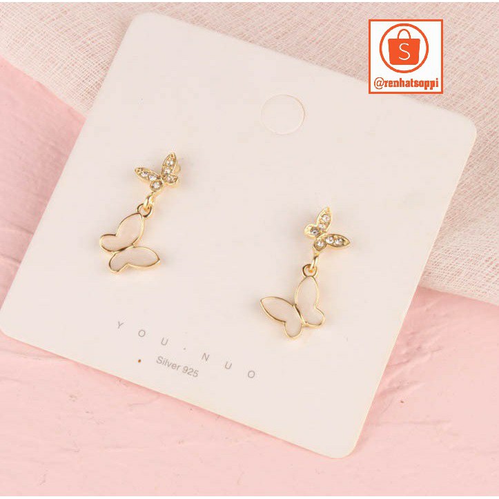 Bông tai nữ dáng dài, hoa tai cánh bướm cho bạn nữ