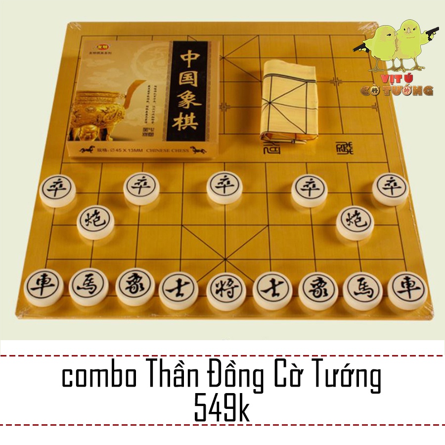 Bộ cờ tướng đá ngọc cao cấp Thần Đồng Cờ Tướng Lý Nghĩa Đình - tặng kèm bàn cờ tướng