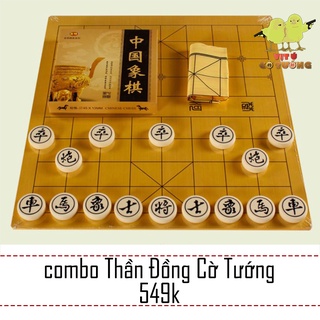 Bộ cờ tướng đá ngọc cao cấp Thần Đồng Cờ Tướng Lý Nghĩa Đình - tặng kèm bàn cờ tướng