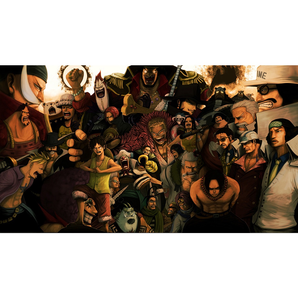 Poster A4 dán tường Anime, decal 21x30 trang trí có keo one piece wallpaper (24), nhận in theo yêu cầu