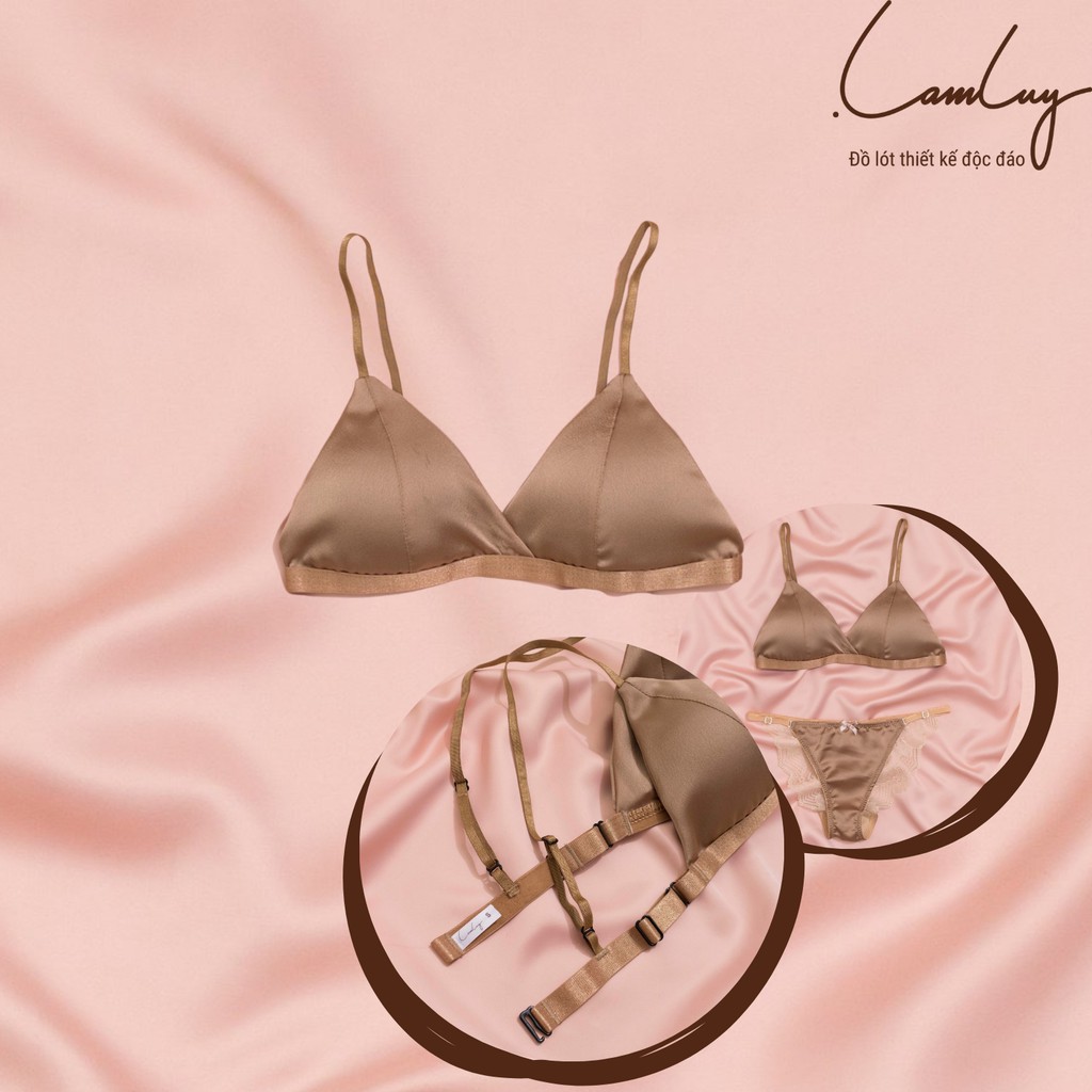 Áo Ngực Lụa LAMLUY Thiết Kế Bralette Không Gọng V1 Chất Liệu Lụa Mềm Mịn, Nhiều Màu | BigBuy360 - bigbuy360.vn