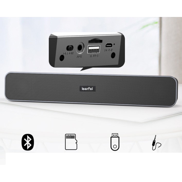 Loa bluetooth 5.0 E91D loa thanh dài siêu trầm soundbar tivi vi tính cao cấp (đen)