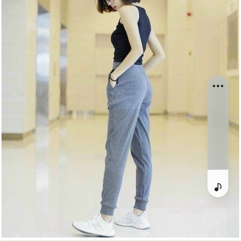 Quần Jogger Nữ Bo Gấu Nỉ Len Tăm Dây Rút Ống Bo Chun | BigBuy360 - bigbuy360.vn