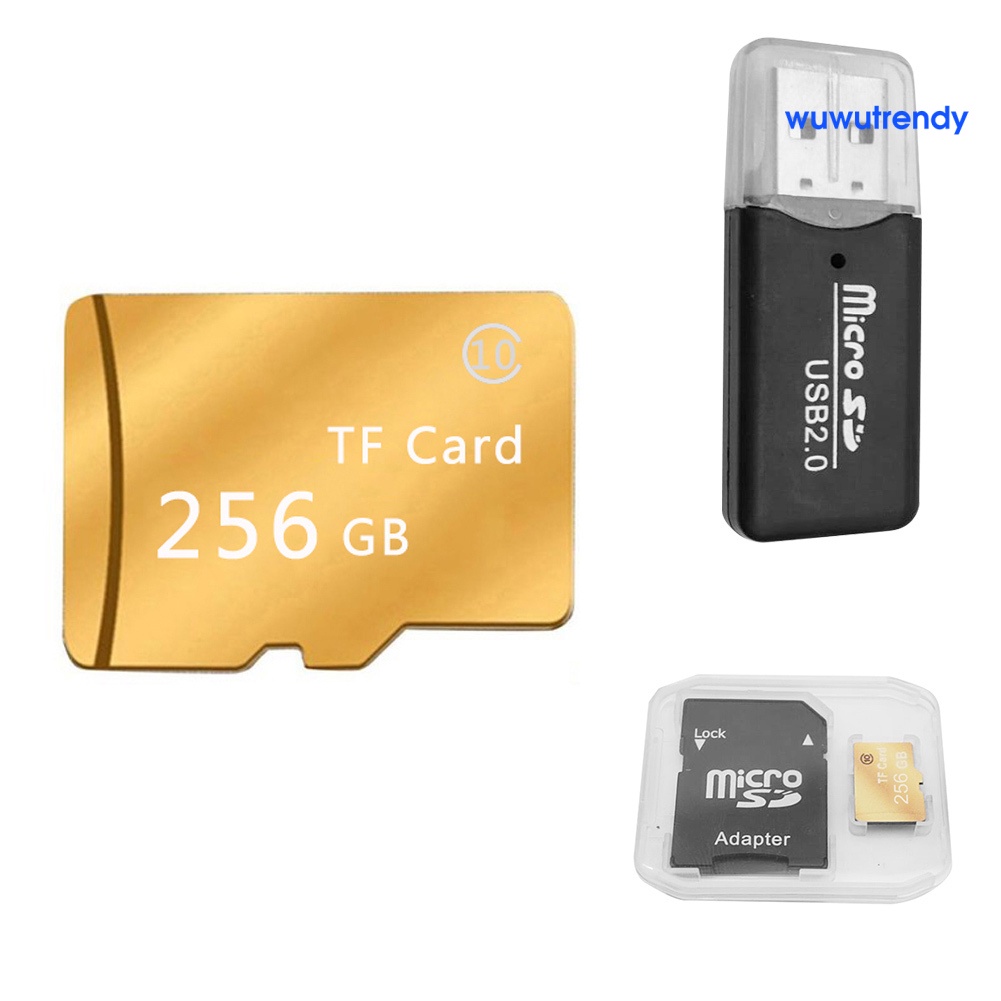 Thẻ Nhớ Micro SD TF Tốc Độ Cao Chống Thấm Nước 256GB Kèm Hộp Đựng