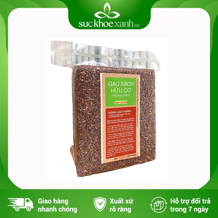 Gạo lứt đỏ hữu cơ Campuchia 5kg