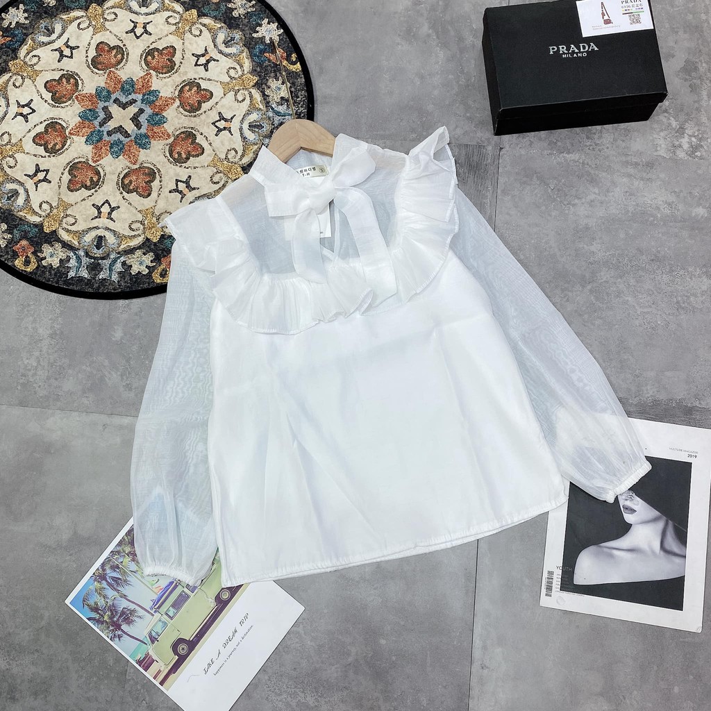 Áo tơ cổ Bèo xinh xắn (kèm ảnh thật,video) | BigBuy360 - bigbuy360.vn