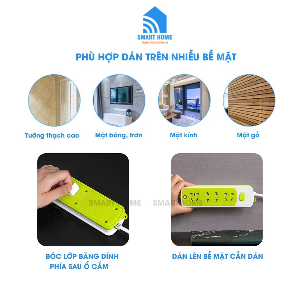 Ổ Cắm Điện Đa Năng Chống Giật, Ổ Cắm Điện Thông Minh Có 6 Ổ Điện, 3 Cổng USB Dây Dài Lên Đến 4.5m