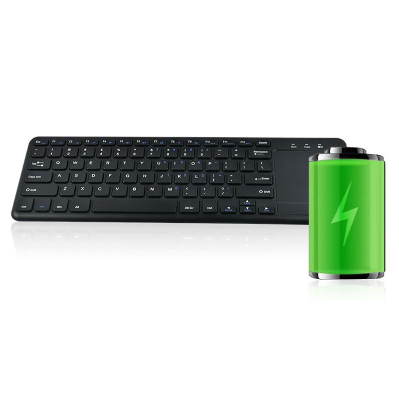 Bàn PhíM Mini Không Dây 2.4G TíCh HợP MàN HìNh CảM ỨNg Cho Windows PC Laptop Ios Pad Cho Smart TV Htp IPTV Android Box