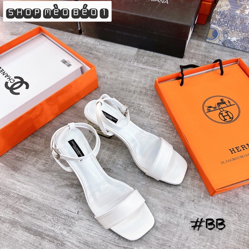 Sandal DG dolce quai ngang gót cách điệu fullbox
