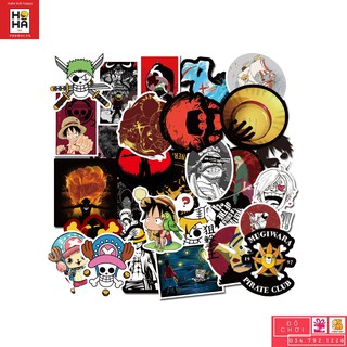 Sticker PVC Hoạt Hình - Hình dán Đồ chơi cho trẻ em One Piece Bộ 100 Hình STHA070