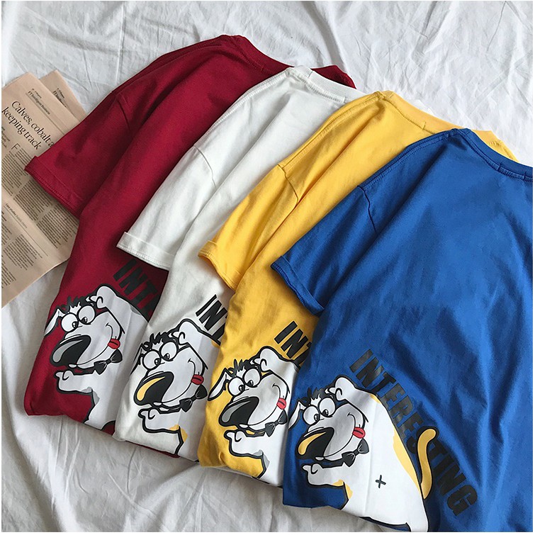 Áo thun tay lỡ form rộng - phông nam nữ cotton oversize - T shirt chú chó a - 2N Unisex | BigBuy360 - bigbuy360.vn