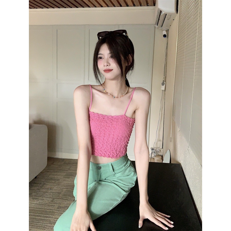 Áo Bra Nữ 2 Dây Xốp Nhún Phong Cách Trẻ Trung Y6