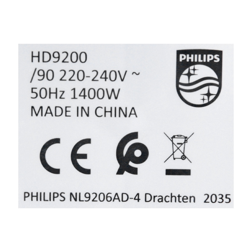 Nồi chiên không dầu Philips HD9200/90 2.4 lít công suất 1400W - Hàng chính hãng BH 24 tháng