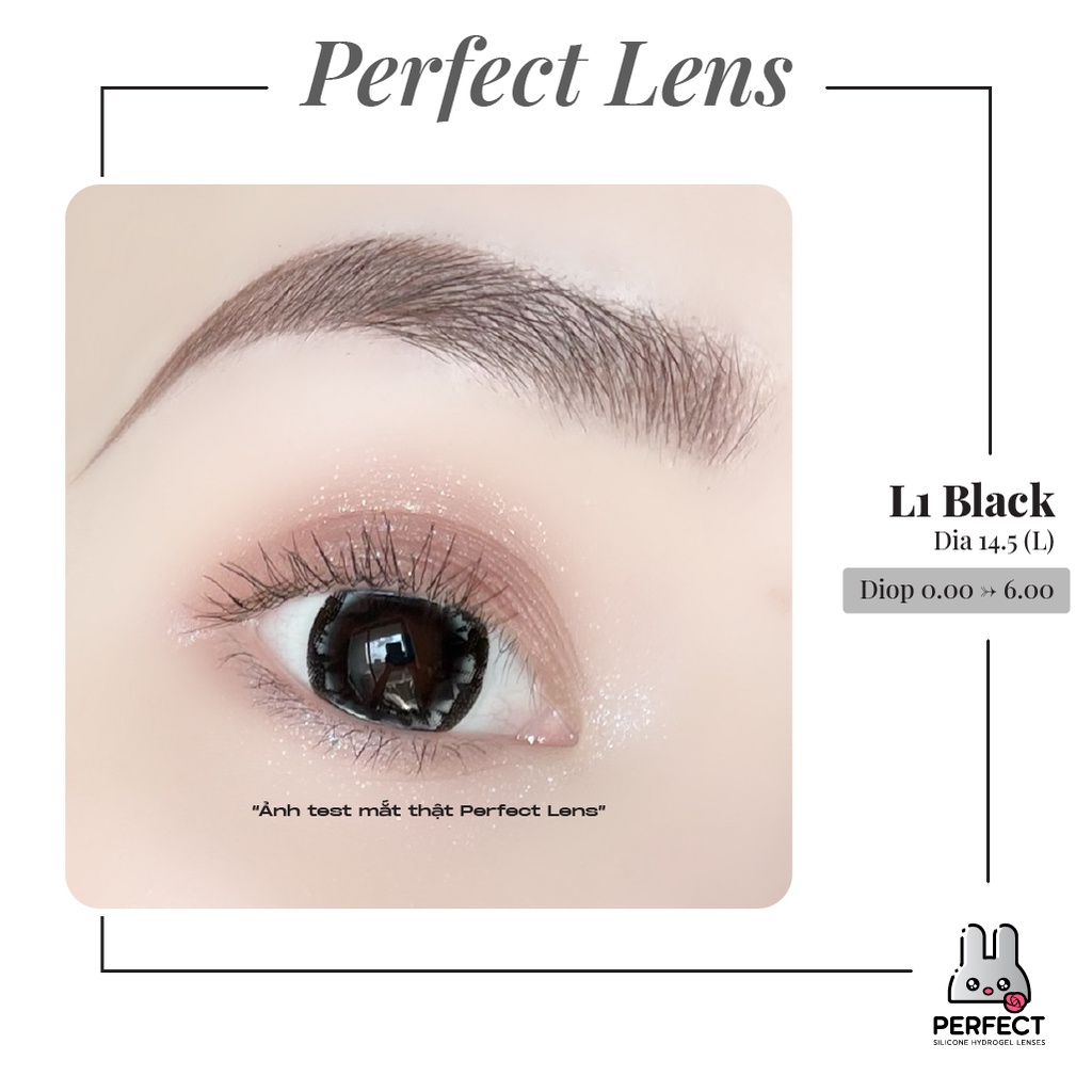 Lens Mắt , Kính Áp Tròng L1 Black Có Độ Cận Và Không Độ , DIA 14.5 , Cho Mắt Nhạy Cảm Giá Sale