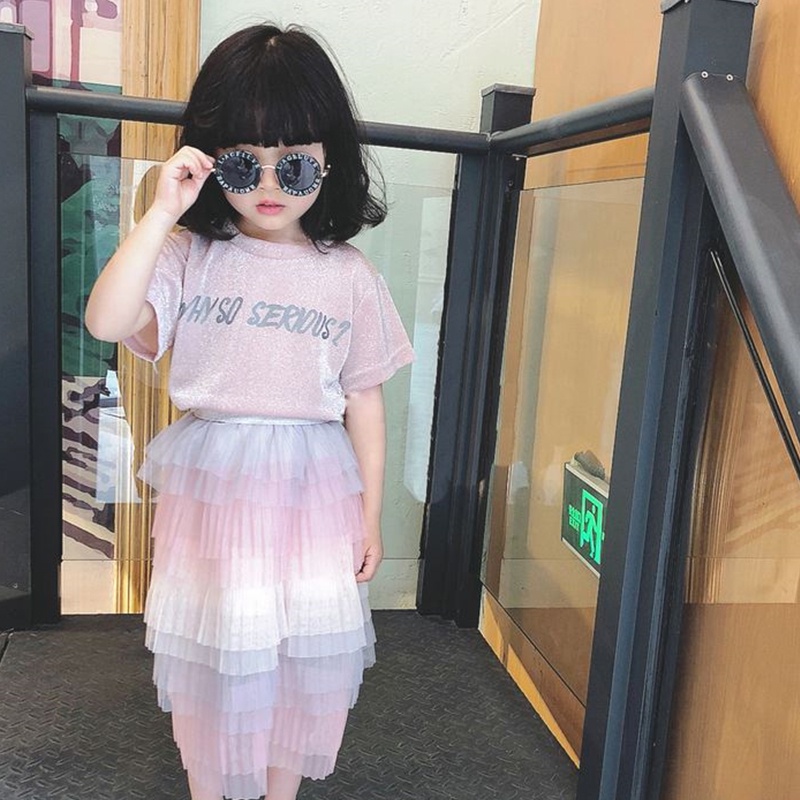 Váy Bé Gái Váy Cầu Vồng Gradient / Váy AKKU