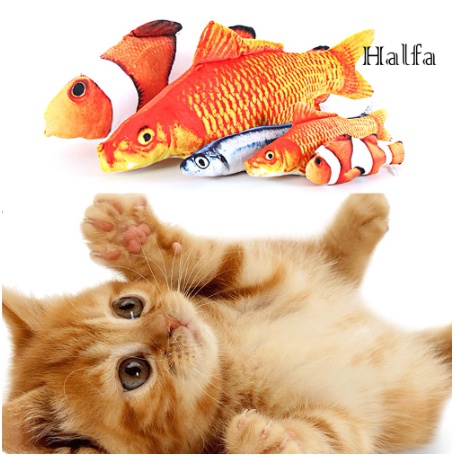 Cá nhồi Catnip, cá bông cho mèo, đồ chơi cho mèo