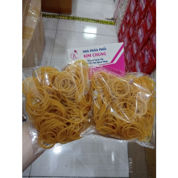 Bịch 50g dây thun cột tóc, chun cột tóc màu vàng (Hỗ trợ uốn tóc)