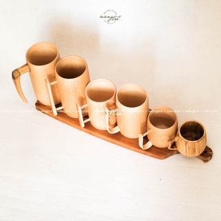 Ly tre có quai - Ly tre handmade - Bamboo cup