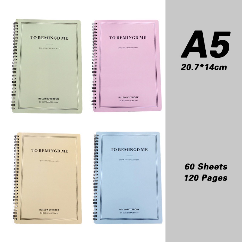 1 Sổ Tay Khổ A5 Bìa Nhiều Màu Sắc 60 Tờ