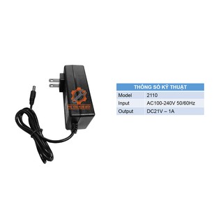 Sạc pin 21v 1A chân to dùng cho máy khoan pin 18v, 21v, 24v, 26v