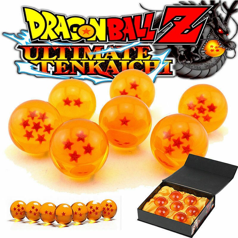 Bộ Mô Hình Rồng Thần Và 7 Viên Ngọc Rồng 4.3CM Trong Dragon Ball - Kèm Đế Trưng Bầy