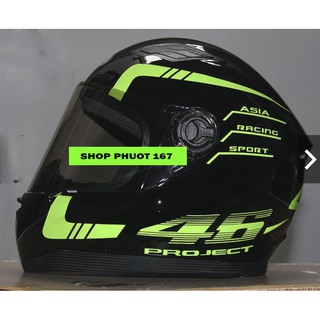 Nón Fullface ASIA tem 46 phản quang, hàng cực đẹp