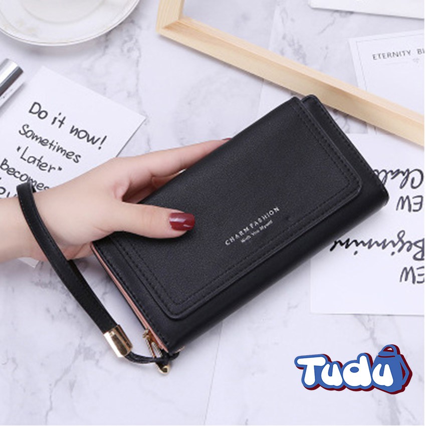 Ví Nữ Dài Cầm Tay, Bóp Nữ Thời Trang Phong Cách Hàn Quốc, Da PU Bền Đẹp Mẫu Trơn (CN424)